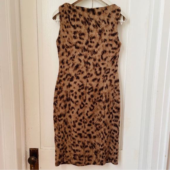 Moschino Wool Animal Print Sleeveless Dress - Picture 2 of 16